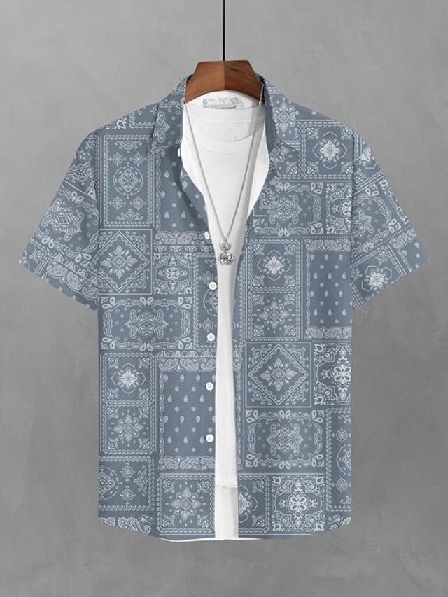 BULLMER Trendy Regular Fit Printed Casual Shirt for Men - Stylish Casual Wear