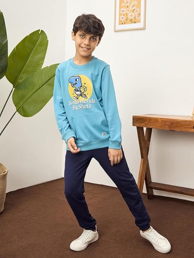 Symbol Boys Cotton Sweatshirt & Track Pant Clothing Set