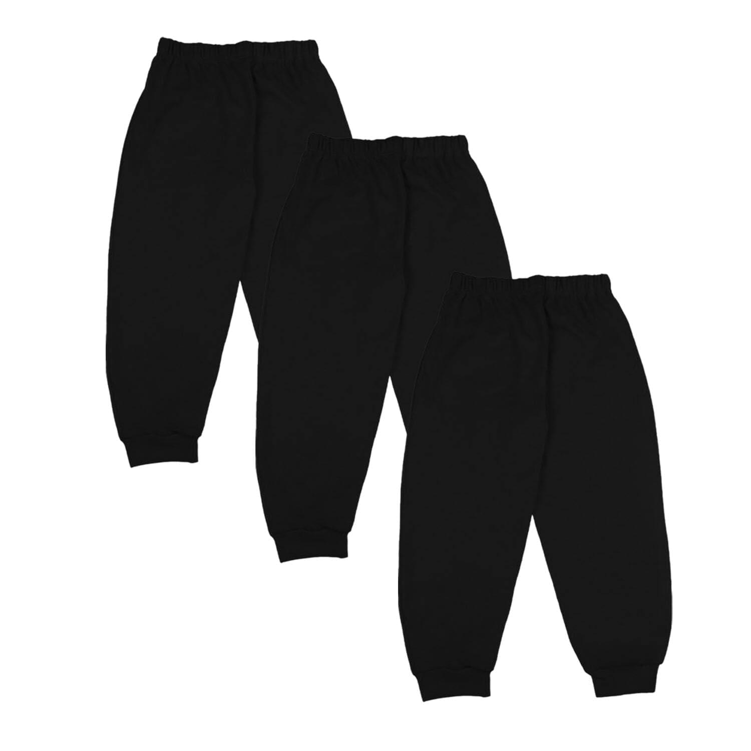 Sakuya Cotton Joggers for Kids | Pack of 3 | Superior-Grade Cotton Pajama Bottoms with Elastic Waistband, Lightweight & Breathable Fabric for Play, Sleep, for Kids