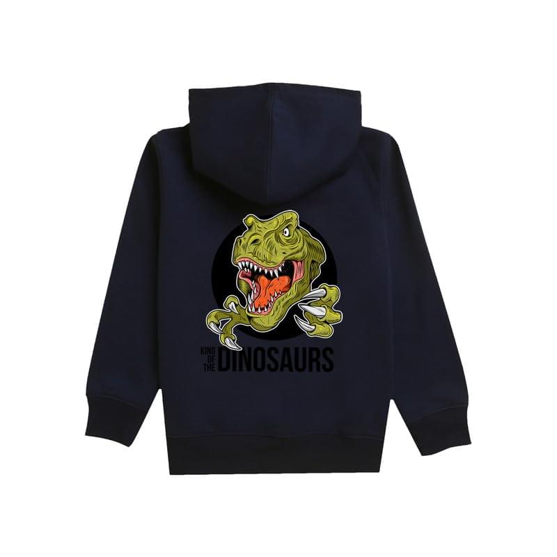 Nusyl Boy’s King of The Dinosaurs Text Printed Hoodies |Skin Friendly Full Sleeve Sweatshirt |Pullover Hooded Neck Sweatshirt |Boys Winter Hoodie Sweatshirts |