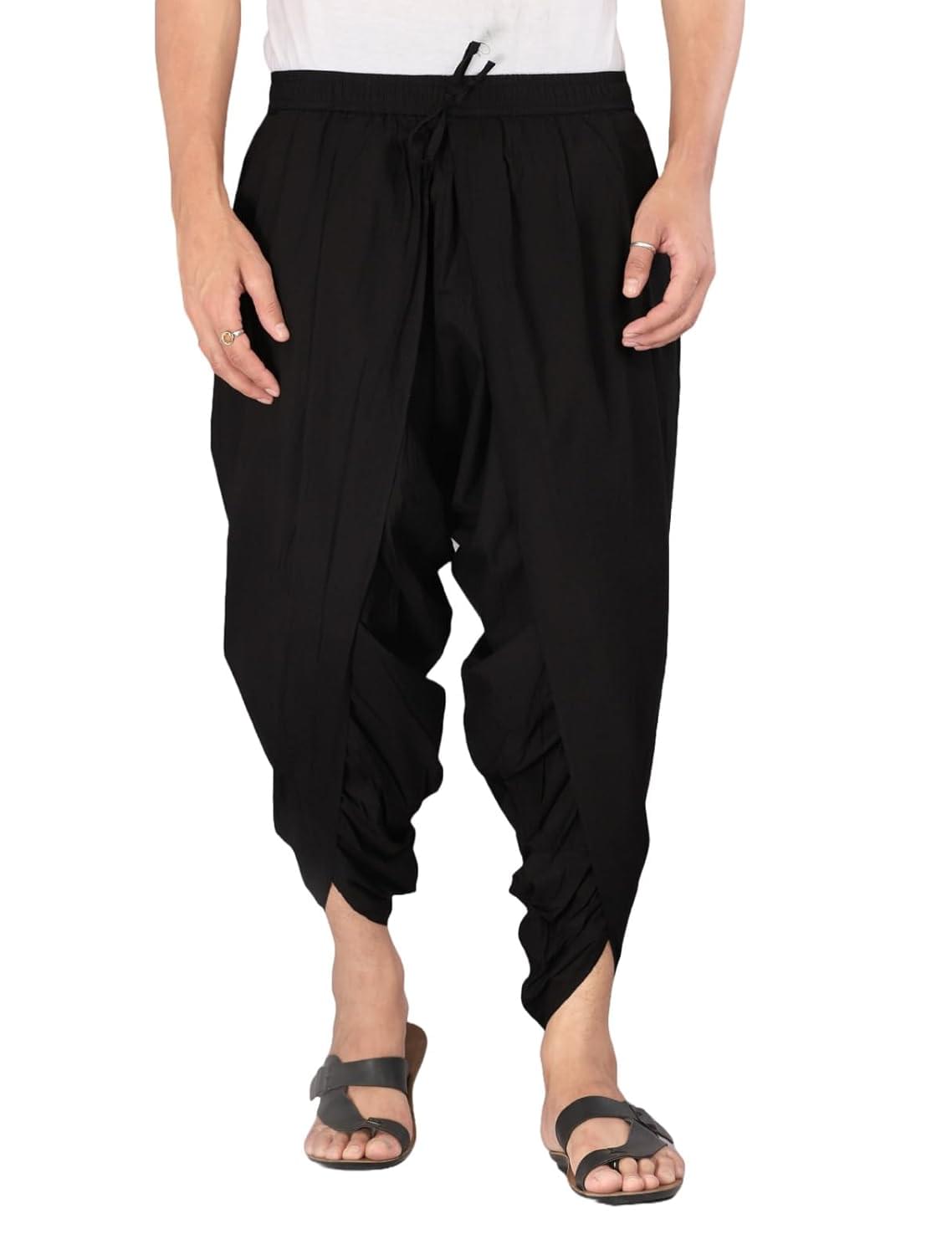 Urali® Men’s Solid 100% Cotton Dhoti Pants – D100A