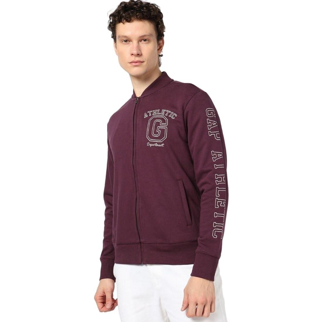 GAP Men’s Graphic Print Full Sleeves Collared Neck Sweatshirt