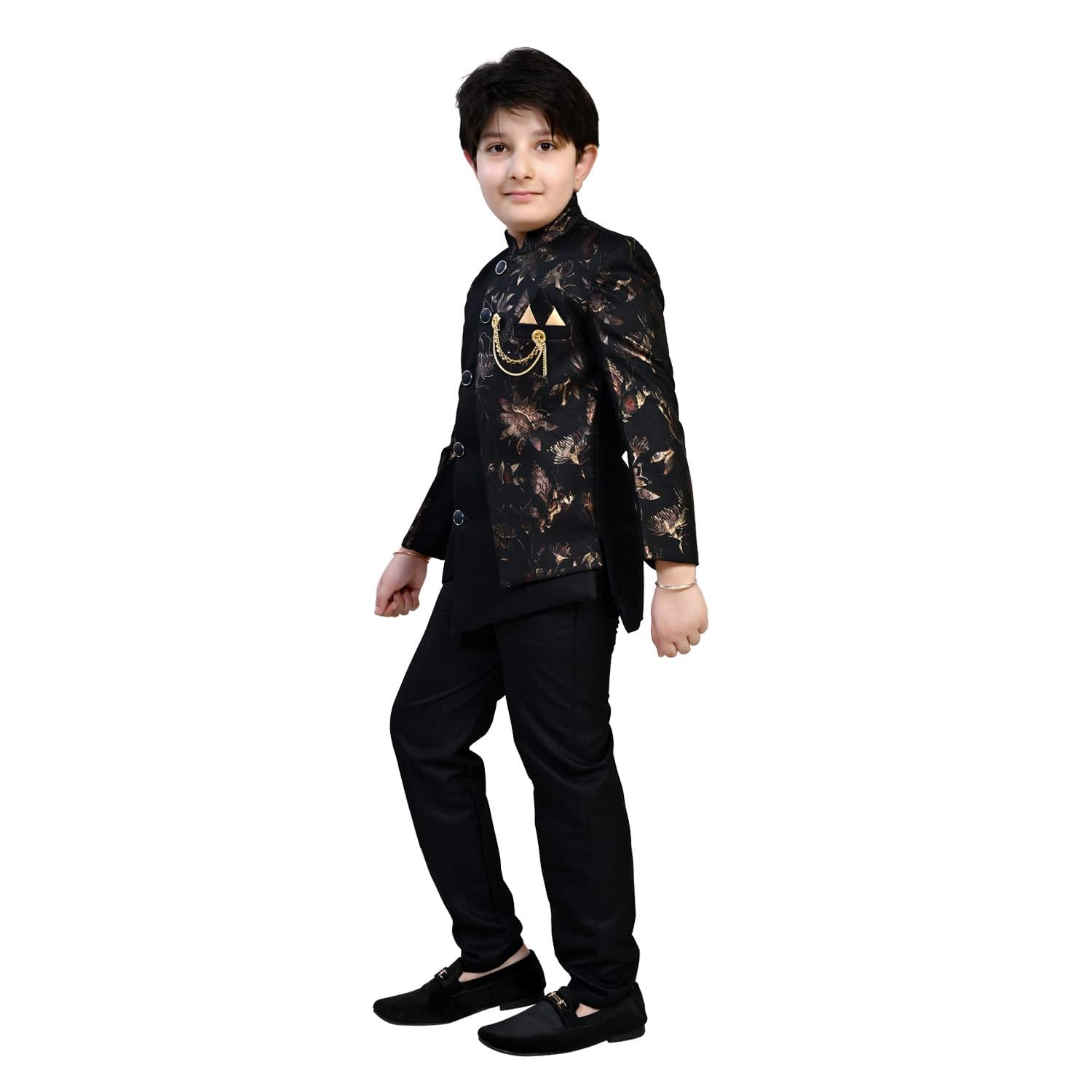 Zolario Clothing Set, Indo Western Dress for Kids Boys, Jacket and Pant Set, Ideal for Wedding, Birthday and Party.