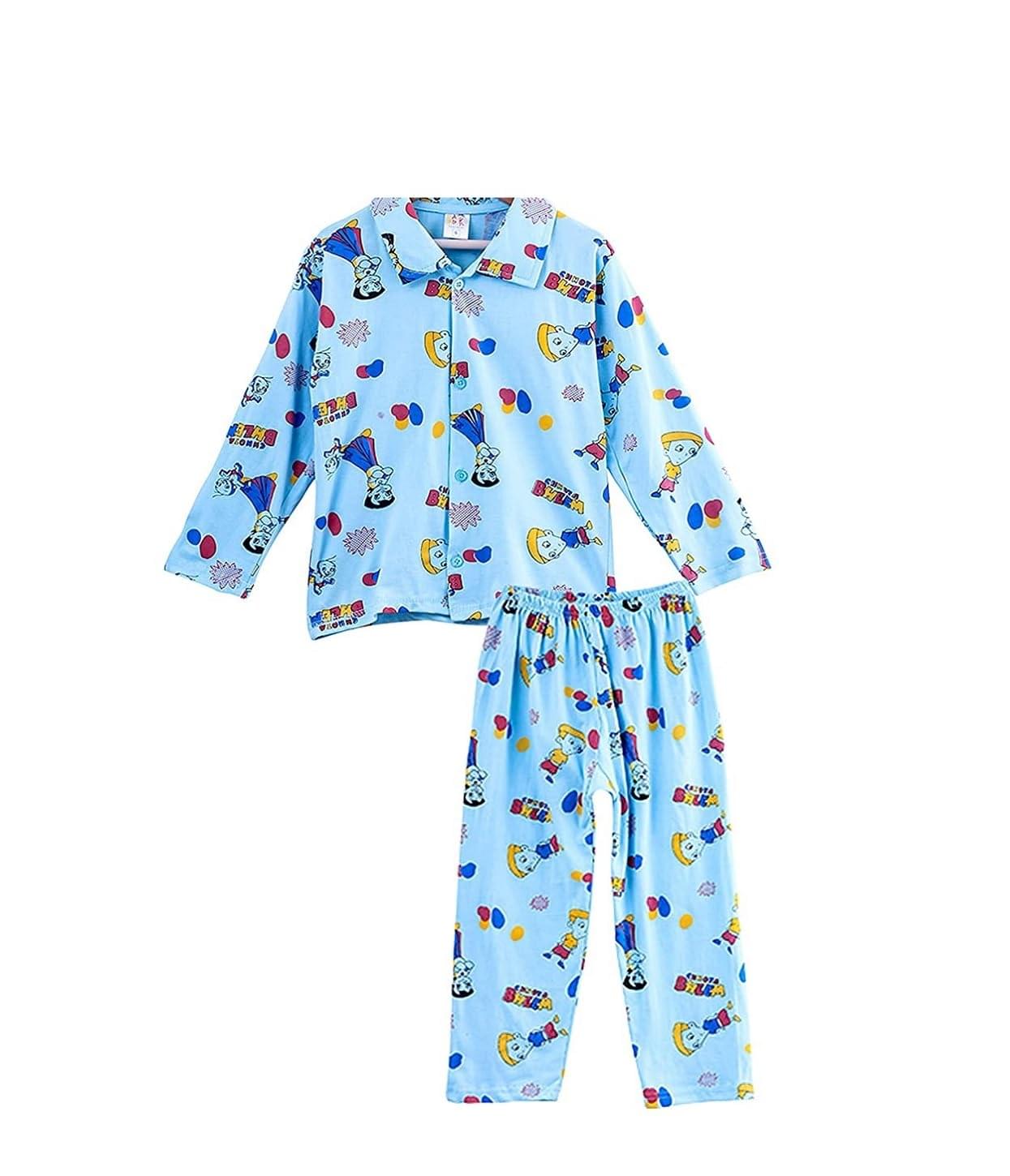 Elegance ERA Baby Girls & Boys Cotton Blend Night Suit Sets Cotton Shirts and Pyjama Set Pack of 1
