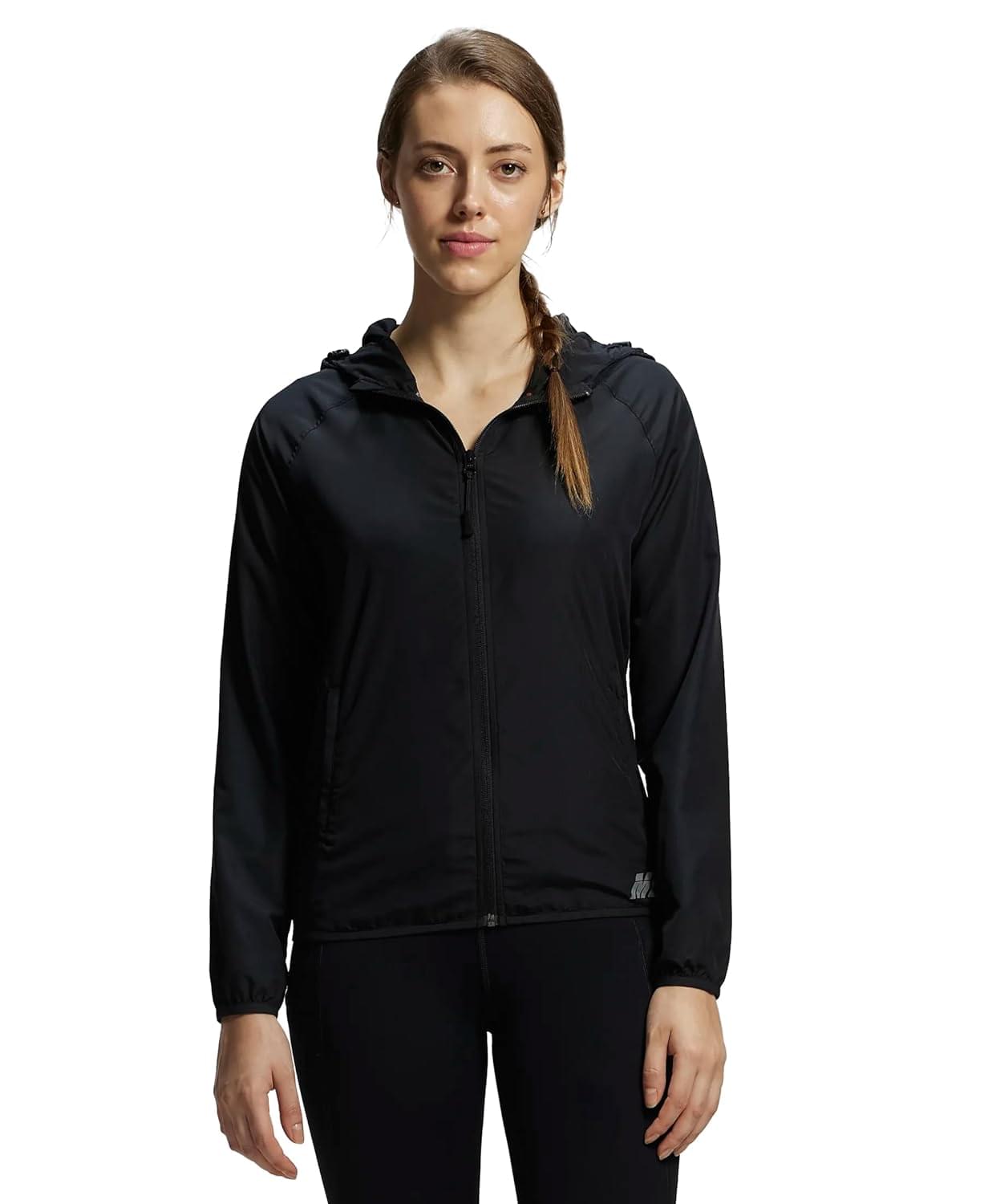 Jockey MW50 Women’s Microfiber Fabric Relaxed Fit Raglan Styled Water Resistant Hoodie Jacket with Stay Dry Treatment