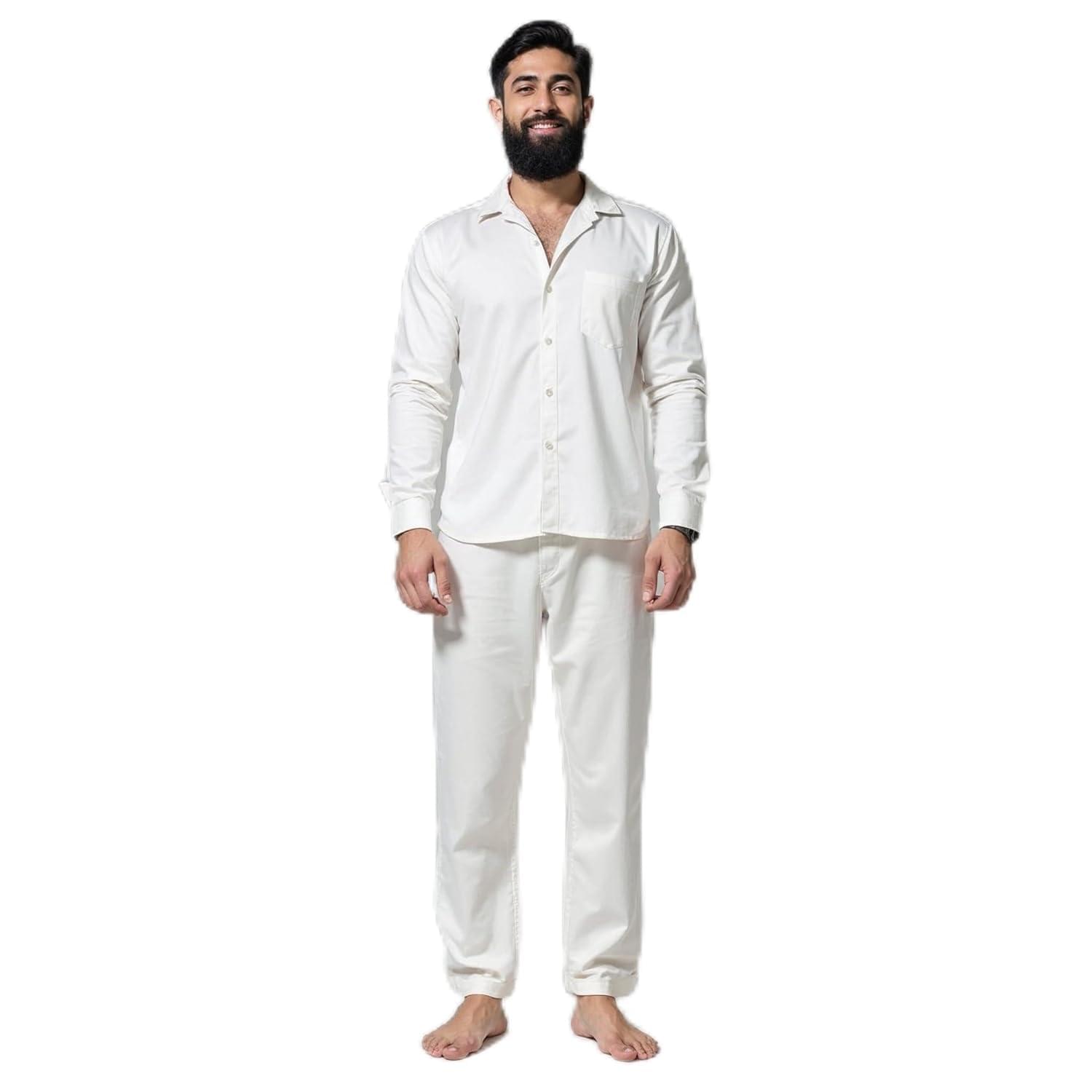 Men’s Silk Night Suit | Premium Men’s Sleepwear & Loungewear | Soft, Lightweight Silk Pajamas