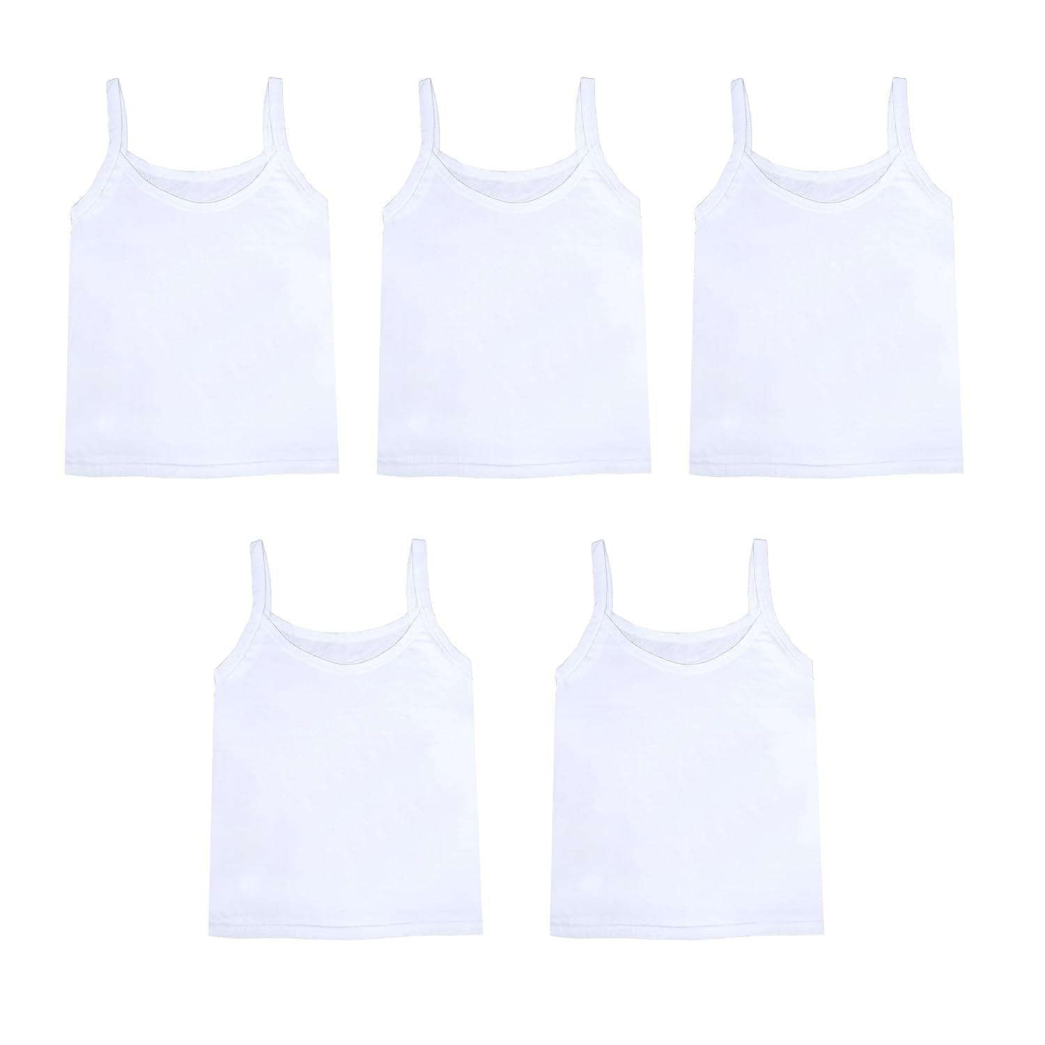 Cotton Camisole Vest for Girls | 100% Pure Cotton | Premium Combed Yarn | Lightweight, Breathable | Relaxed Fit for All Day Comfort