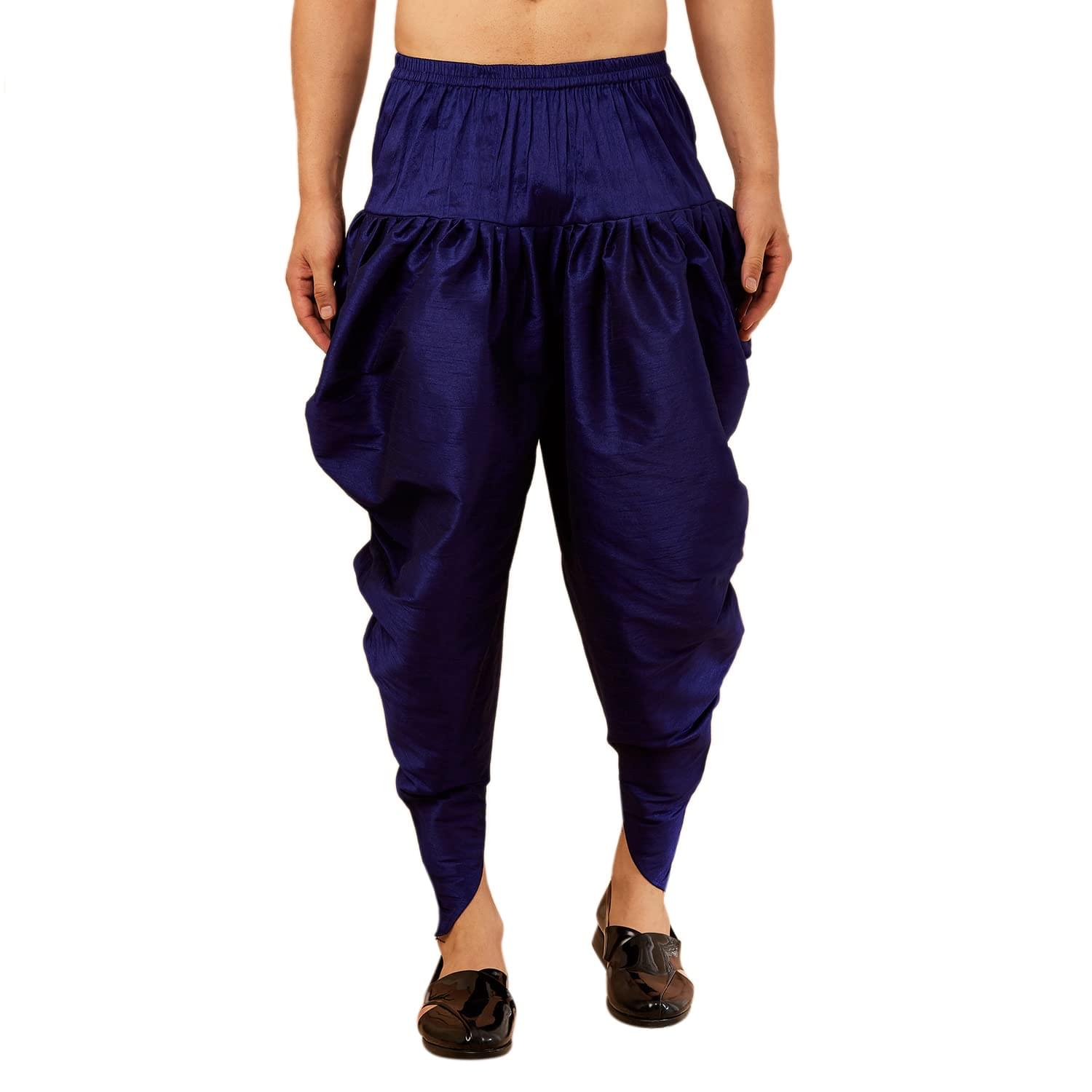 Men Solid Cowl Dhoti Pant