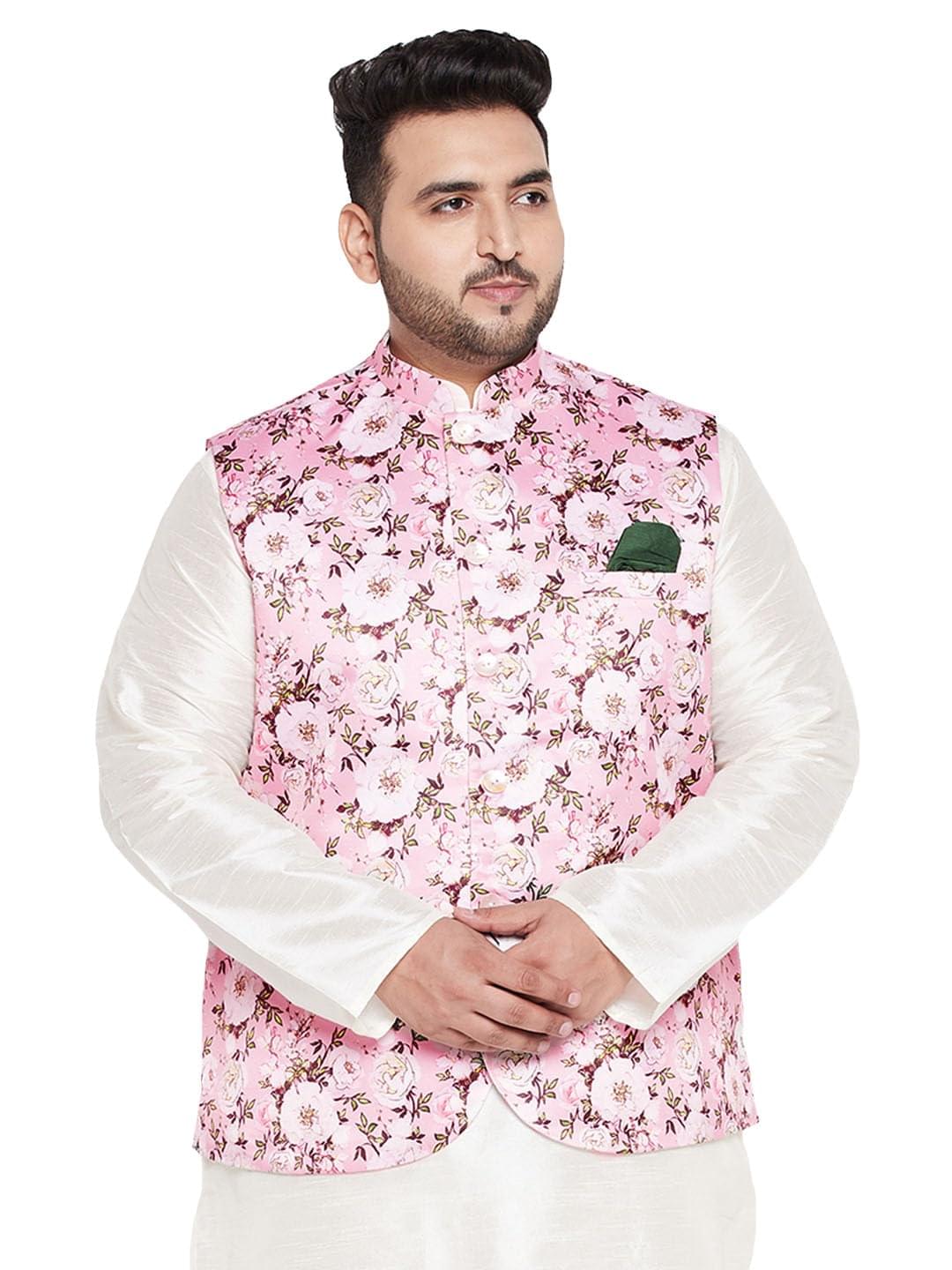Vastramay Plus Men’s PinkNehru Jacket