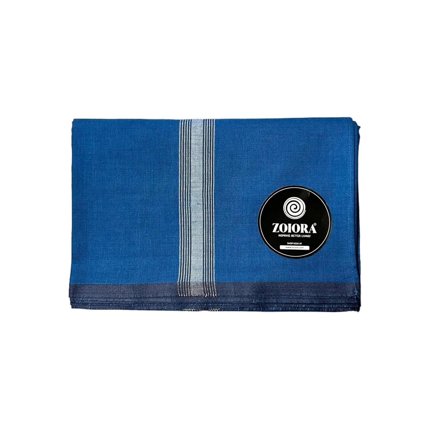 Indigo Cotton Lungi for Men (1.90 x 1.28 Meters) | Premium Ethnic Wear Dhoti | Stitched Pure Cotton Mundu | Traditional Single Dhoti for Men | Indigo Blue Lungi
