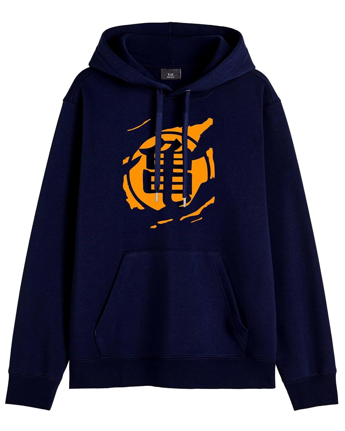 THE DUFFERS Men & Women Cotton Anime Hoodie Goku Symbol Manga Hooded Sweatshirt