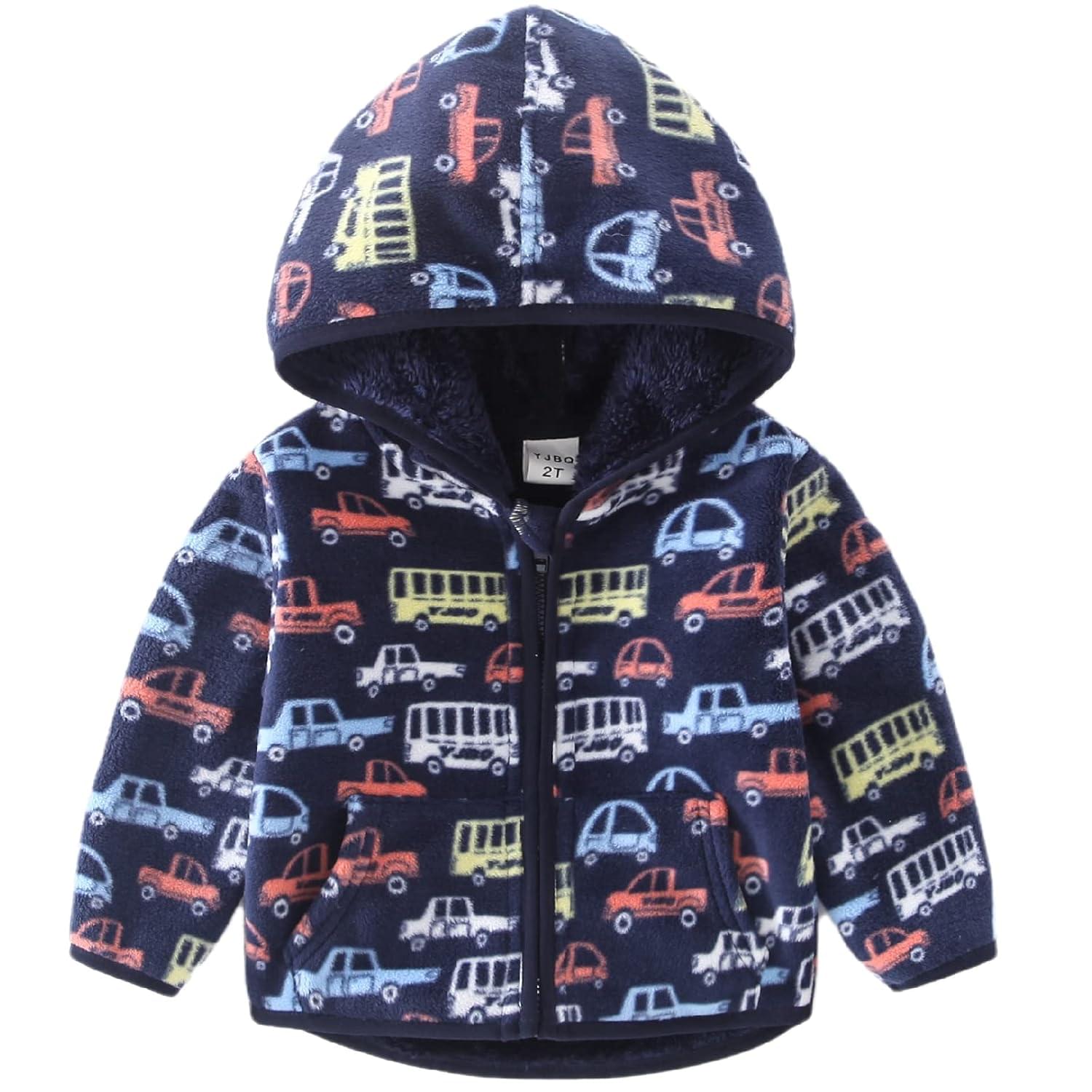 Toddler Fleece Jacket with hood Kids Boys Girls Baby Coat For Fall Winter Spring Thick Warm Outerwear 1-6 Years
