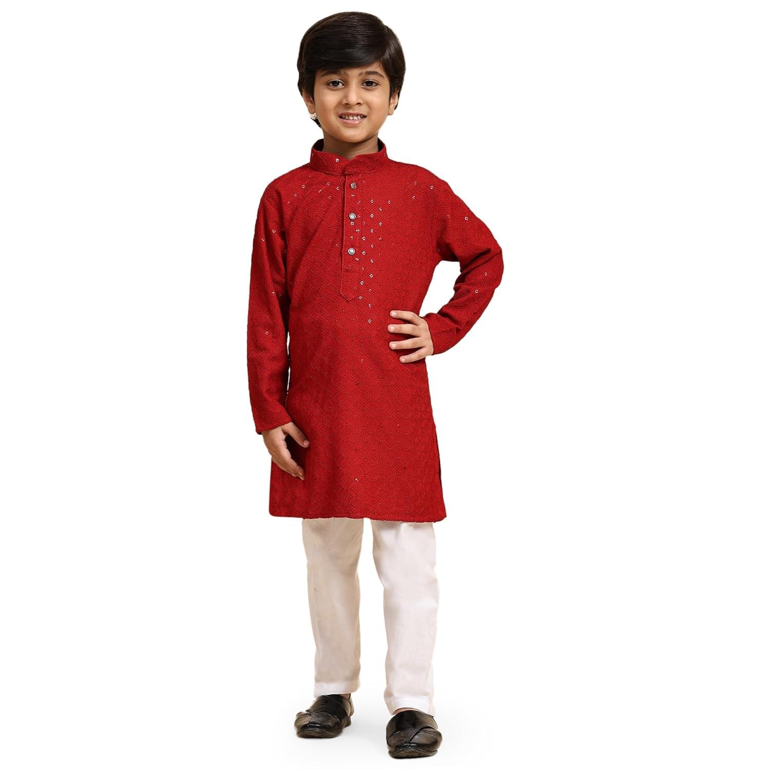 Pro-Ethic Style Developer Boys Cotton Kurta Pajama For Kid’s Ethnic Wear | Cotton Kurta Pajama (S-227)