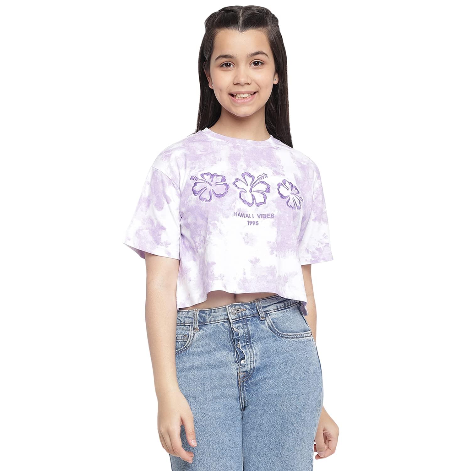 Li’l Tomatoes Girls Lil Tomatoes Girls Cotton Top, Purple, 13-14 Years