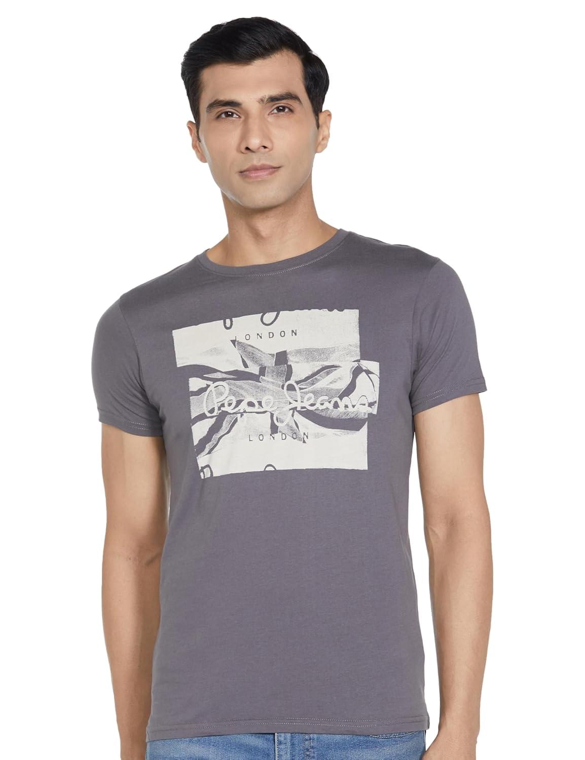 Pepe Jeans Men’s Solid Slim Fit T-Shirt